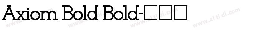 Axiom Bold Bold字体转换